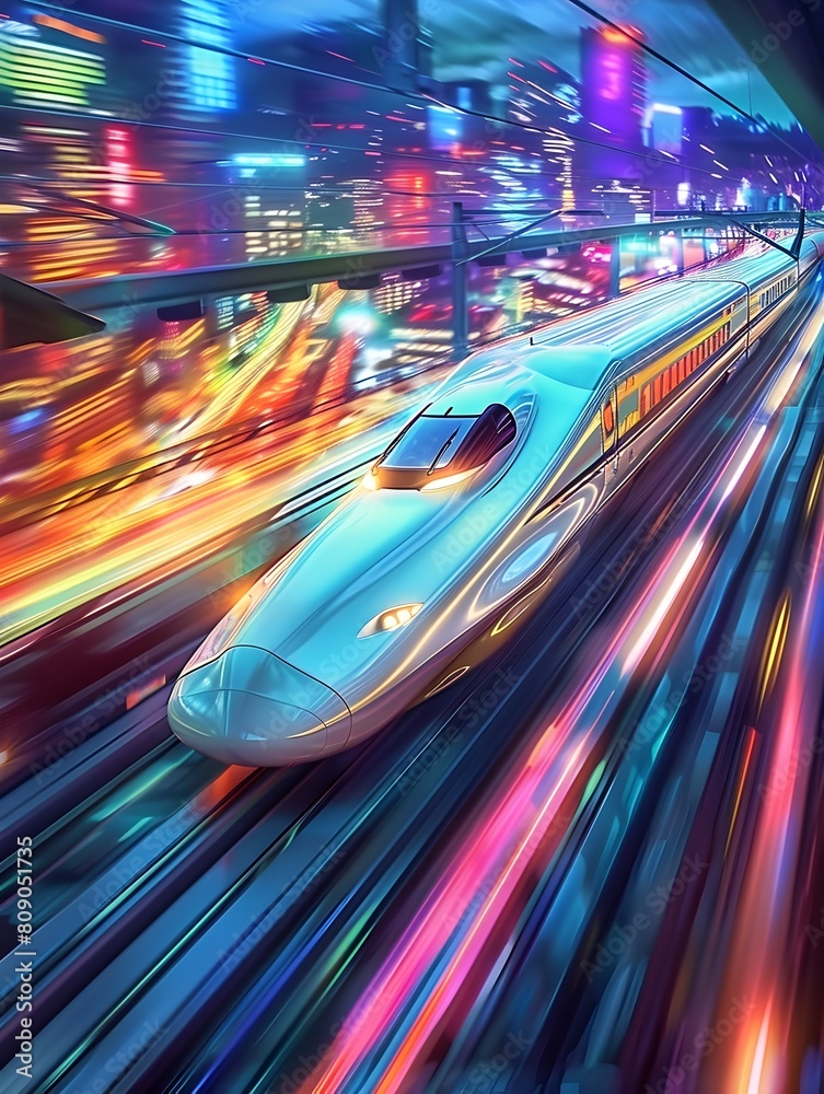 Illustrator's Vision of High-Speed Nuclear-Powered Trains Connecting ...