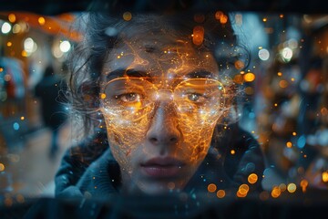 Poster - This image features a beautiful bokeh effect, creating a feeling of celebration and mesmerizing visual texture