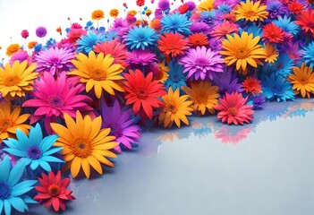 Sticker - flowers background