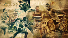 Legacy Of Legends: A Collage Of Olympic History. Generative AI