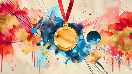 Wall Mural - a gold medal