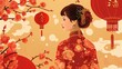 illustration of chinese Lunar New Year concept image