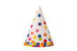Colorful birthday cap isolated on white background