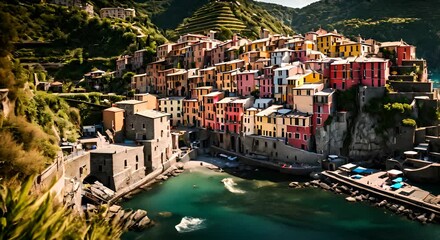 Sticker - Cinque Terre village in Italy.