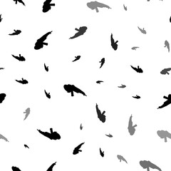 Poster - Seamless vector pattern with angle grinder symbols, creating a creative monochrome background with rotated elements. Illustration on transparent background