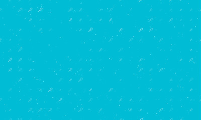Poster - seamless background pattern of evenly spaced white tennis racket symbols of different sizes and opac