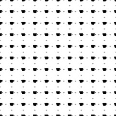 Poster - Square seamless background pattern from geometric shapes are different sizes and opacity. The pattern is evenly filled with big black coffee cup symbols. Vector illustration on white background