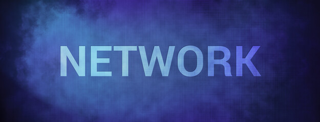 Network isolated on fabric blue banner background abstract