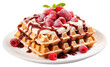 © Rawpixel.com - PNG Dessert waffle food raspberry