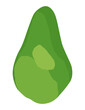 Vector icon of avocado. Avocado fruit in flat design. Omega-3 product