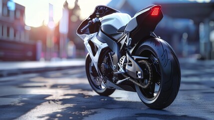 Poster - A Sleek And Modern Motorcycle.