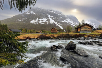 Wall Mural - Rain in Reinheimen national Park, Norway