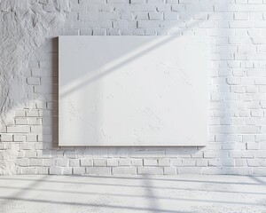 Poster - Blank vertical poster frame layout in minimalist white living room interior, modern living room interior background