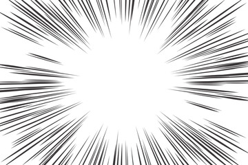 Poster - speed lines effect. vector manga and comics book illustration isolated on white background. motion a