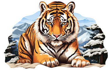 Wall Mural - tiger of the sky