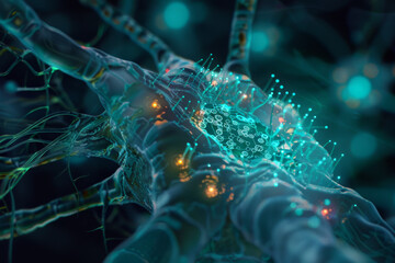 Poster - A computer generated image of a nerve cell