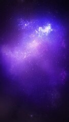Wall Mural - vertical blue purple space dream 4k loop features a purple hued space atmosphere with moving cloud f