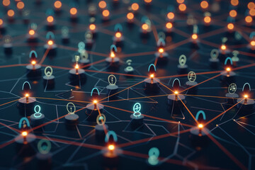 Poster - A bunch of lights are connected to each other