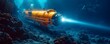 Exploring the Depths A Submersible Illuminating the Untouched Ocean Floor Revealing the Wonders of the Deep Sea Frontier