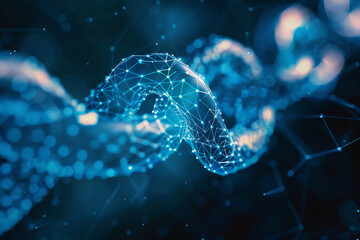 Poster - A computer generated image of a molecule with lines and dots