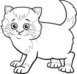 cartoon tabby kitten comic animal character coloring page