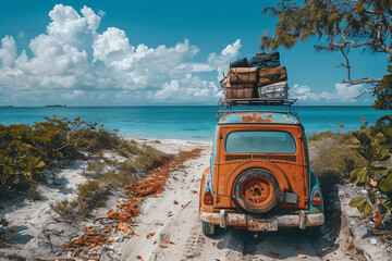 Wall Mural - old abandoned car