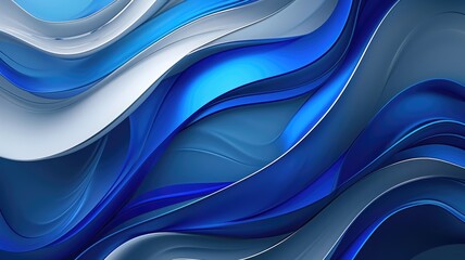 The abstract picture of the two colours of blue and silver colours that has been created form of the waving shiny smooth satin fabric that curved and bend around this beauty abstract picture. AIGX01.