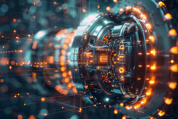 Poster - A computer generated image of a futuristic looking object