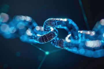 Poster - A close up of a person 's hand holding a chain