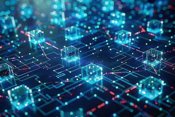 Poster - A computer generated image of a circuit board