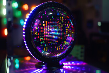 Poster - A colorful sphere with the number 0 on it