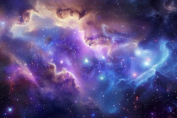Wall Mural - a view of a vast space teeming with countless stars, creating a mesmerizing celestial spectacle, a c
