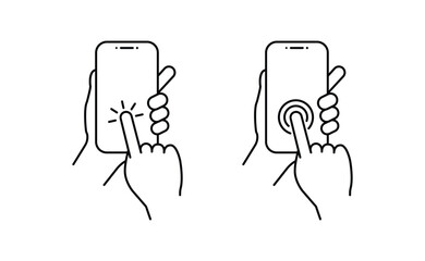 Vector Black and White Smartphone and Hand Set