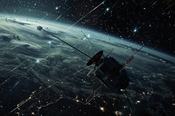 Poster - An artist 's impression of a satellite in space