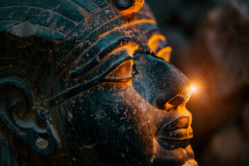 Aufkleber - A close up of a statue with the word egypt on it