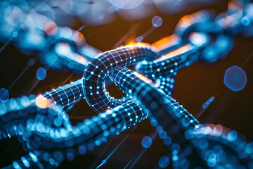 Poster - A computer generated image of a chain link