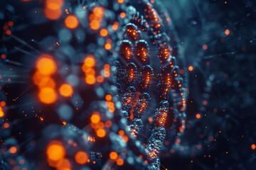 Poster - A computer generated image of a dna structure