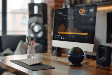 Poster - A computer monitor displays a graph which says 28.8.5