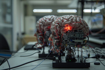 Poster - A model of a brain is sitting on a table