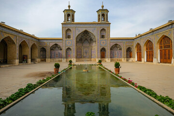 Wall Mural - The Nasir al-Mulk Mosque also known as the Pink Mosque in Shiraz, Iran.