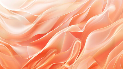 Wall Mural - Soft peach waves in a flame-inspired abstract design perfect for a delicate background