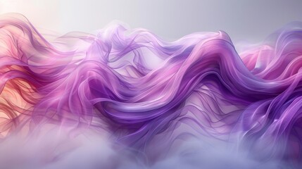 Aufkleber - Artistic rendition of flowing purple and pink silk fabric