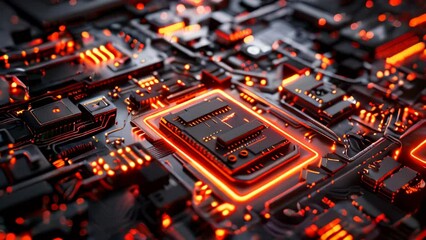 Poster - A generic abstract high tech computer hardware closeup