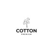 Cotton flower logo design template vector illustration idea