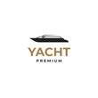 Yacht logo design template vector illustration idea
