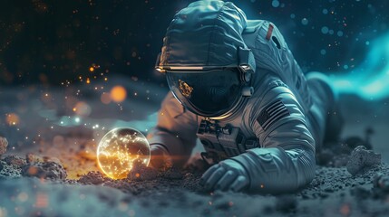 astronaut background concept, national asteroid day