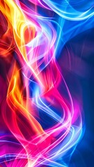 Poster - An abstract smooth, vibrant, dynamic wave of light