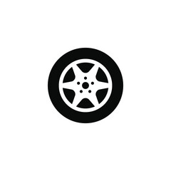 Wall Mural - Car wheel icon. Vector illustration