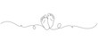 © Adhi - baby feet line art style. children's day elements.