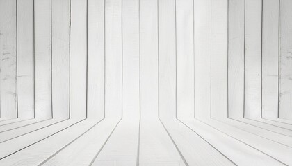 Poster - white natural wood wall texture and background seamless empty surface white wooden for design